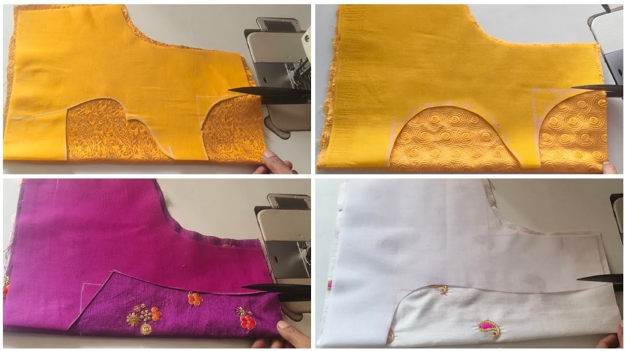 4_Blouse design cutting and stitching. Back neck design. Blouse designs 