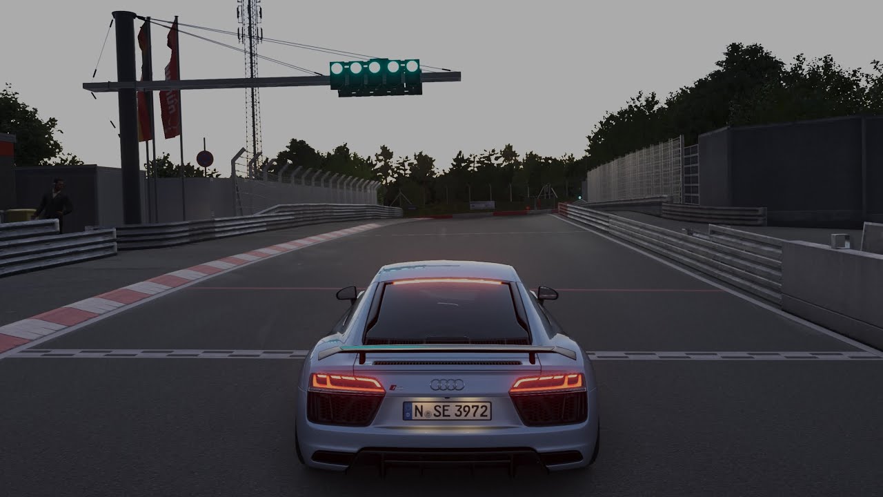 Gran Turismo 7 - Audi R8 V10 Plus '16 Gameplay on The Nurburgring.