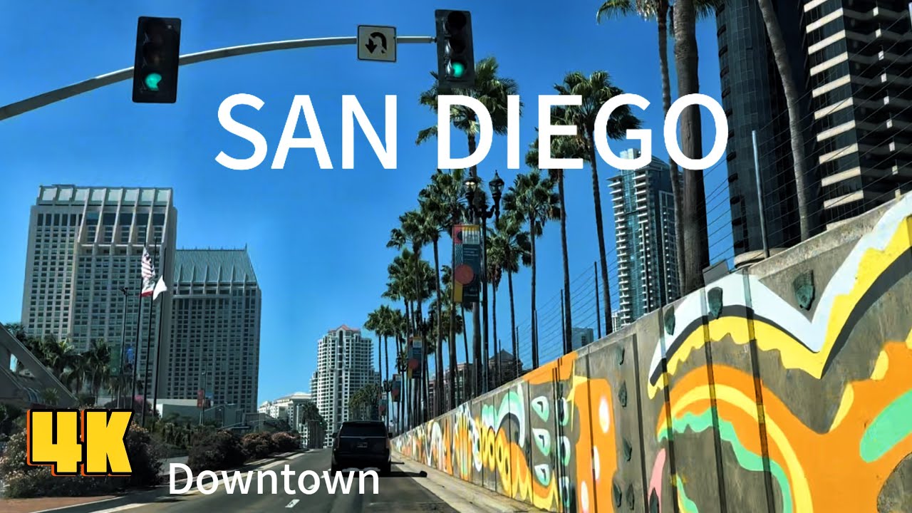 Downtown San Diego Streetscape 🚦 | A Relaxing City Drive