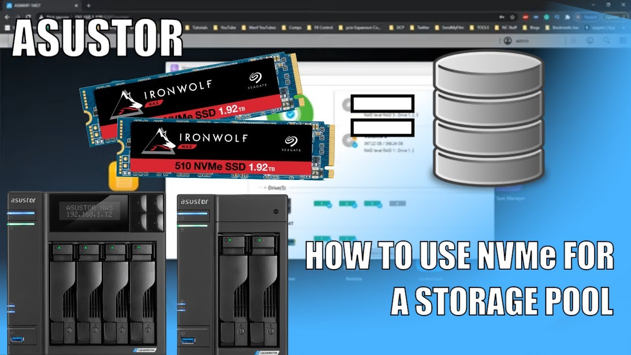 Asustor NAS - Using the NVMe SSD Bays for Storage