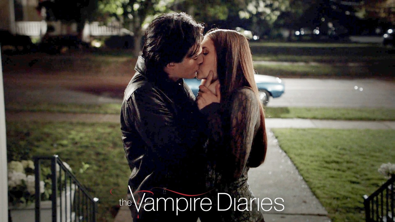 Damon and Elena’s First Kiss | The Vampire Diaries