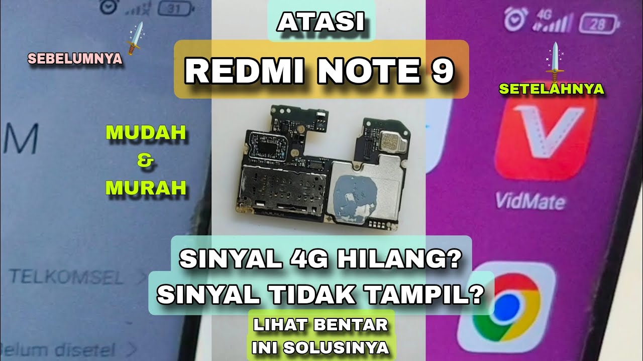 ATASI SINYAL 4G HILANG XIAOMI REDMI NOTE 9