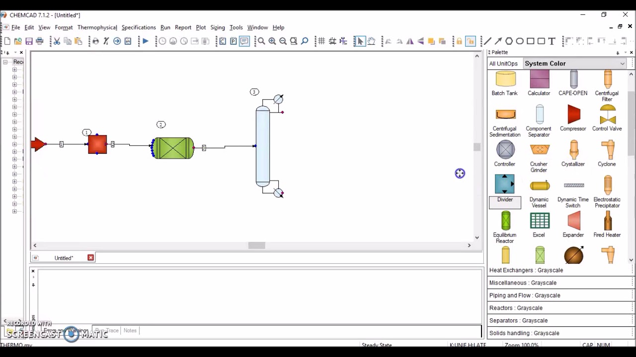 Simulación de la producción de cloruro de etilo con el Programa Chemcad