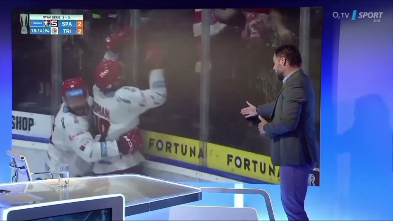 Rozborka rozhodující gól SF HC Sparta Praha - HC Oceláři Třinec