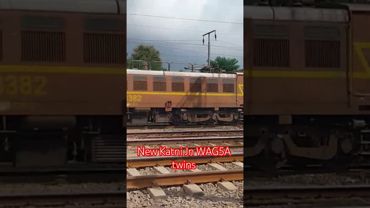 WAG5A twins from New Katni Jn speeding with freight.