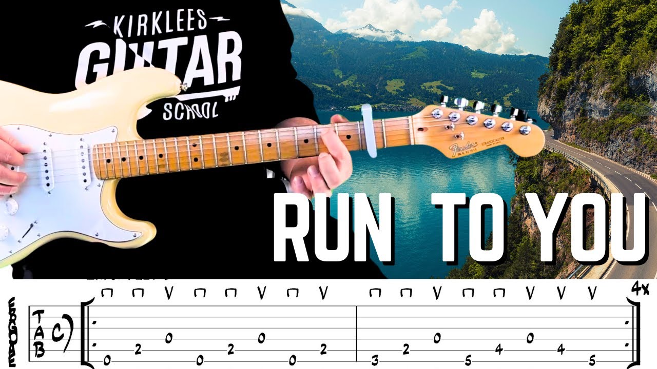 Economy Picking Practice | Run To You Tutorial | FREE DOWNLOADABLE TAB | Bryan Adams Guitar Lesson