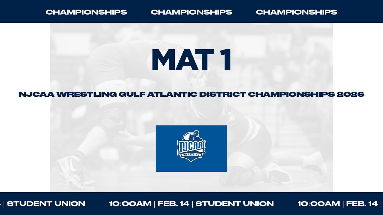 NJCAA Wrestling Gulf Atlantic District Championships 2026 | MAT 1
