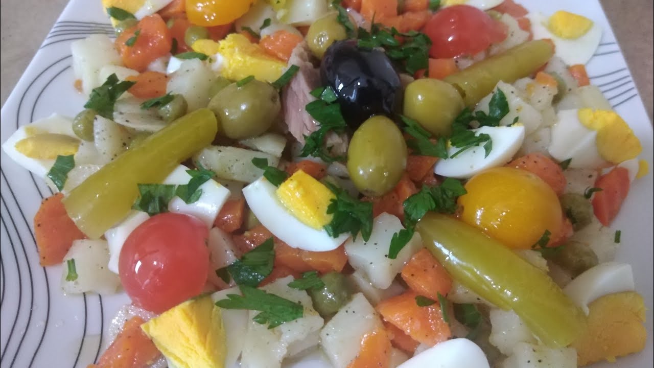 سلاطة  تونسية مفورة tunisienne salade