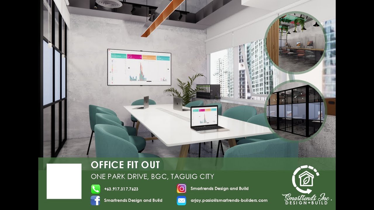 Office Fit Out Construction // One Park Drive, BGC // 3D Walk Thru // Smartrends Design and Build