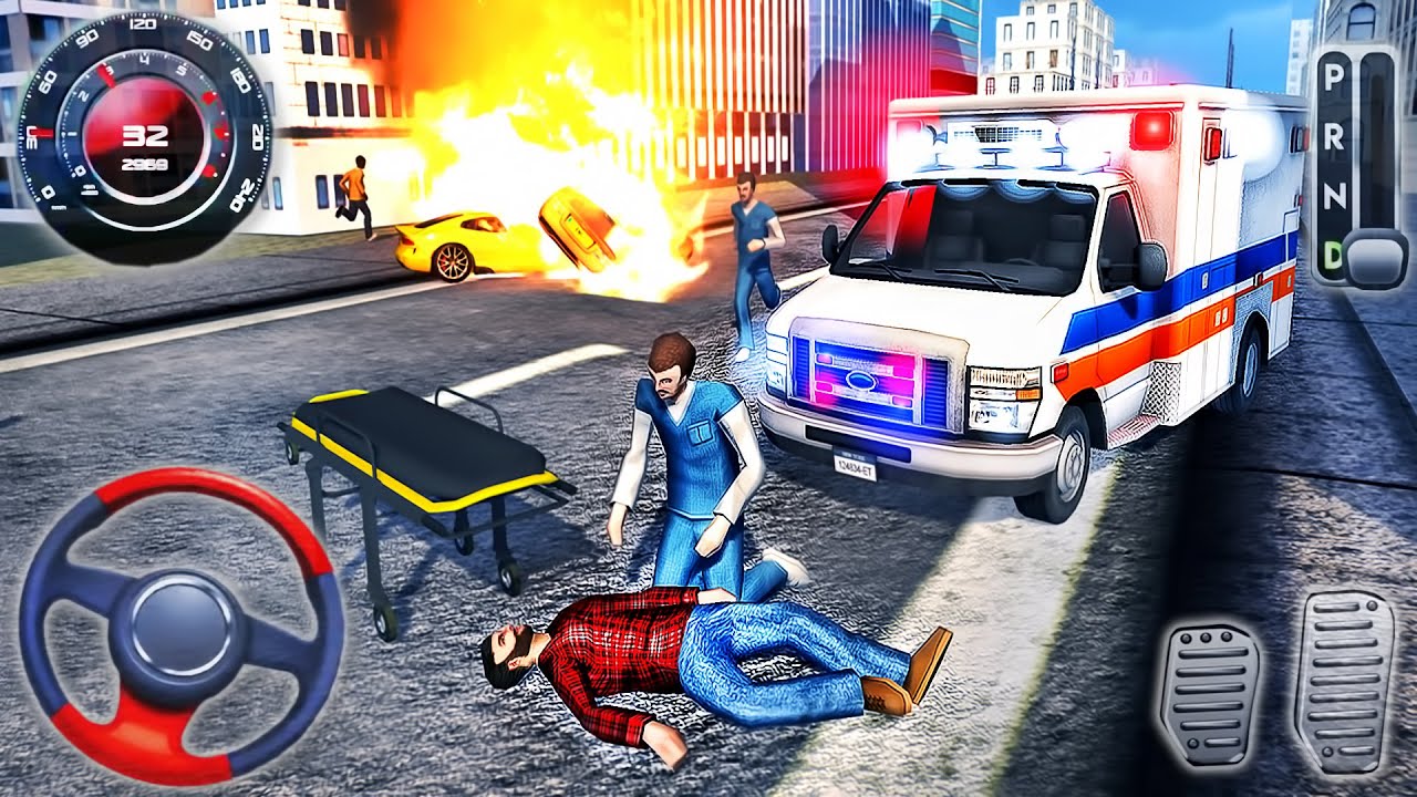Ambulance Rescue Driver Simulator - City Emergency Van Driving 3D - Android GamePlay #2