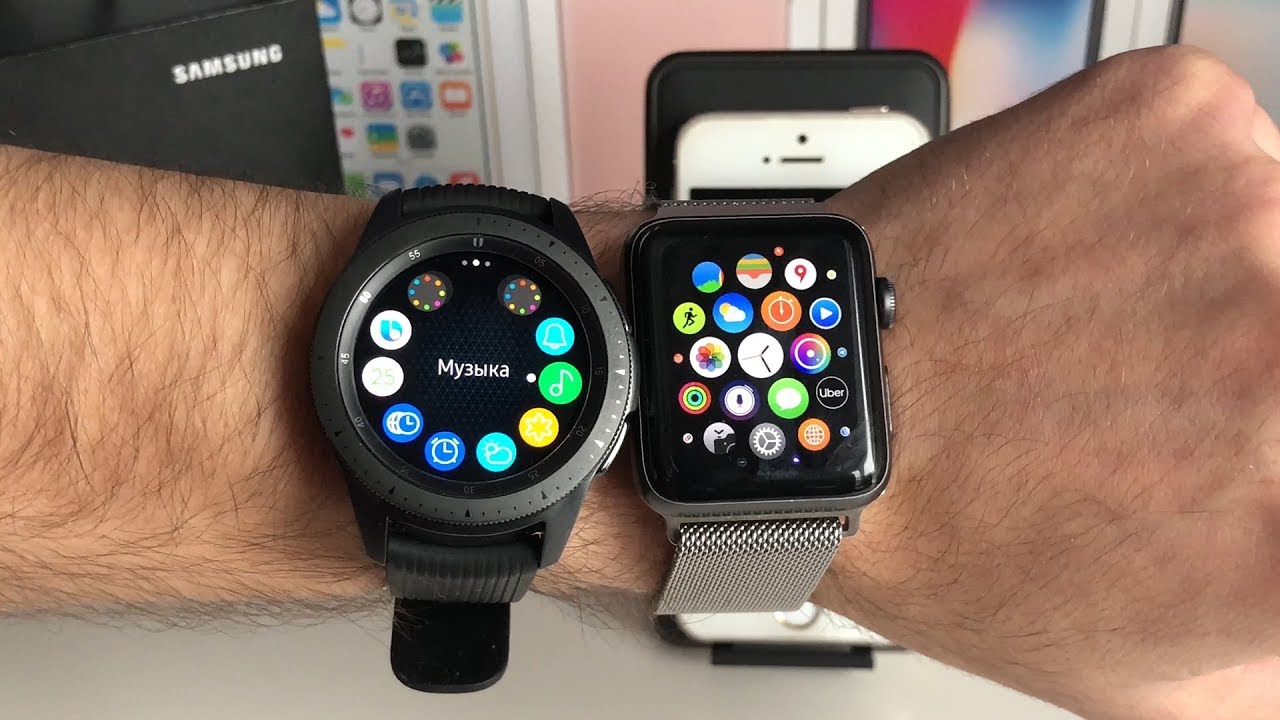 Samsung Galaxy Watch - обзор, распаковка, сравнение, настройка и подключение к iPhone