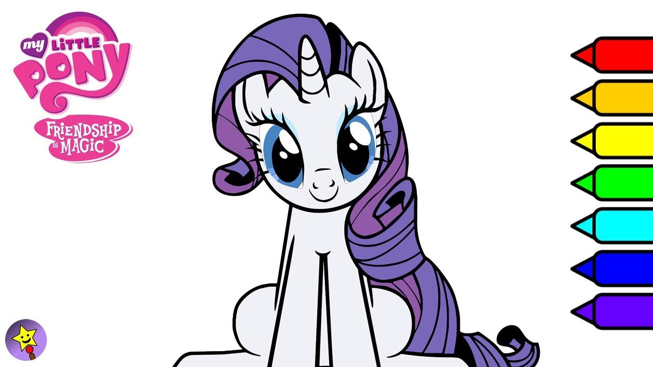 My Little Pony Coloring Book Rarity Coloring Page MLP MLPFiM Mane 6