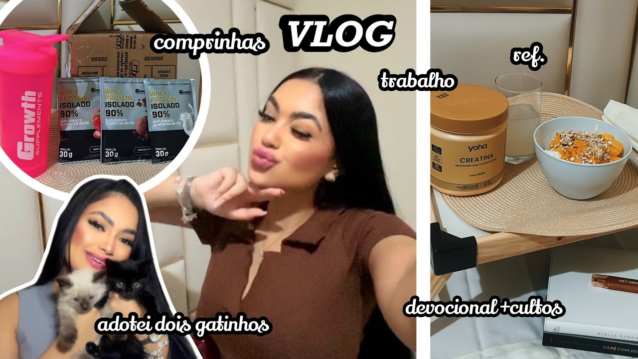 VLOG | alguns dias comigo • comprinhas, adotei gatinhos, trabalho, devocional + cultos 