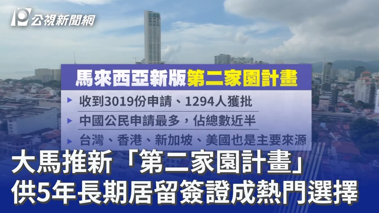 大馬推新「第二家園計畫」 供5年長期居留簽證成熱門選擇｜20251215 公視晚間新聞