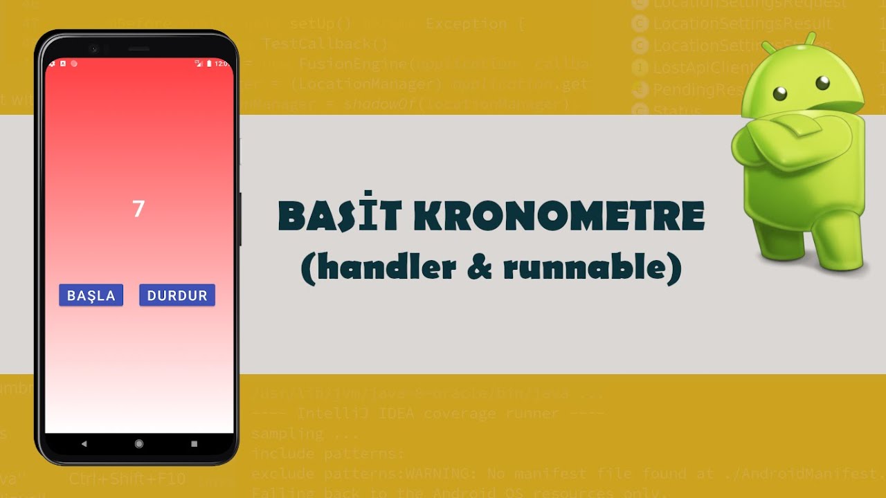 Basit Kronometre (Handler & Runnable)  - Android Studio/JAVA