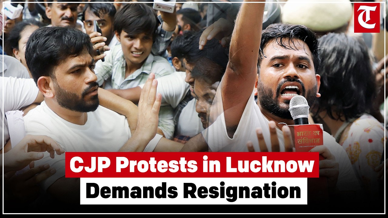 Lucknow Protest: CJP Demands Dharmendra Pradhan Resignation | Abhijeet Dipke Leads Rally