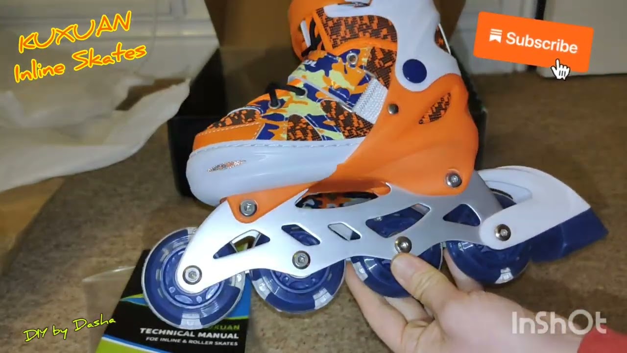 Unboxing Kaxuan  adjustable Yellow inline skates