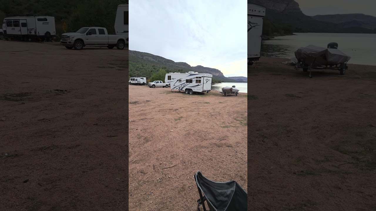camping at Apache Lake, AZ 