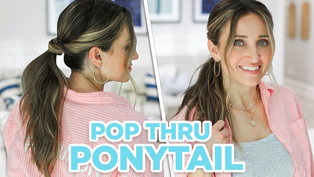 How to Create a POP-THRU Ponytail (in under 3 minutes) | Cute Girls Hairstyles