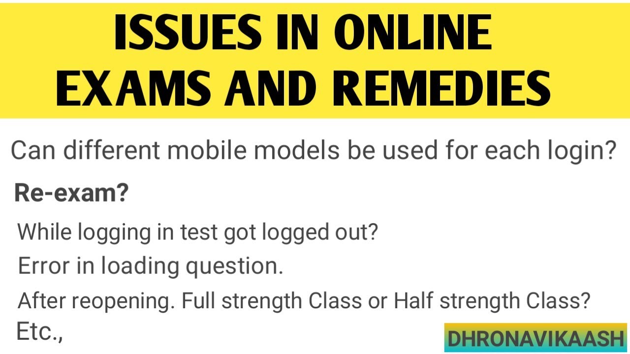 Issues in online exams & Remedies | Anna University | Dhronavikaash