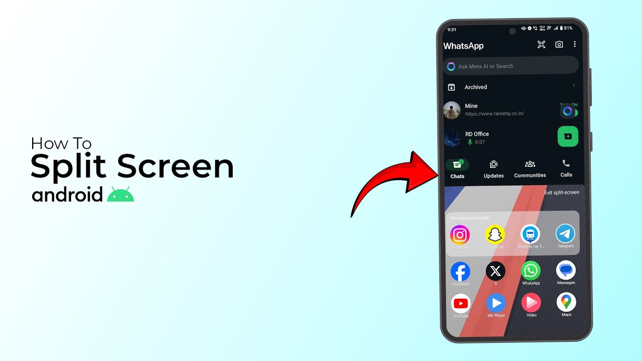 Как разделить экран на телефоне Android?