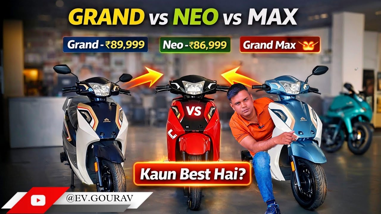 Ampere Magnus vs Neo vs Grand Max Comparison | Best Electric Scooter Under 1 Lakh 2026