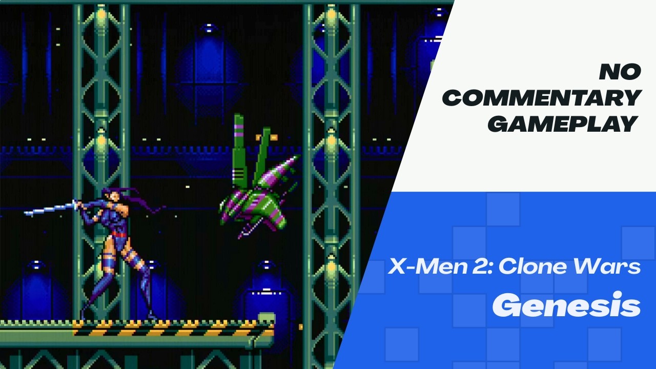 X-Men 2: Clone Wars Gameplay (Genesis) | No Commentary | Original Hardware Upscaled 1080p