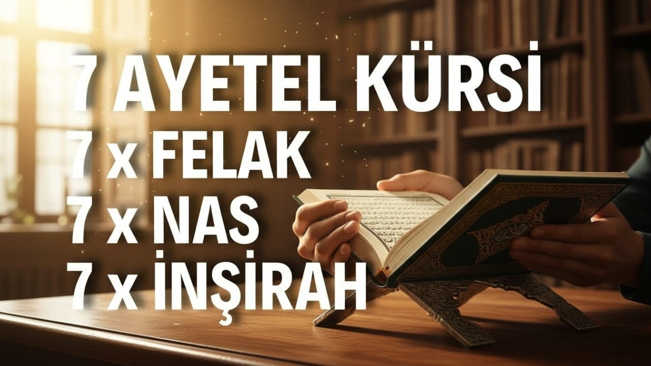 7 Ayetel Kürsi, 7 Felak, 7 Nas, 7 İnşirah | Manevi Koruma ve Kuran Dinle