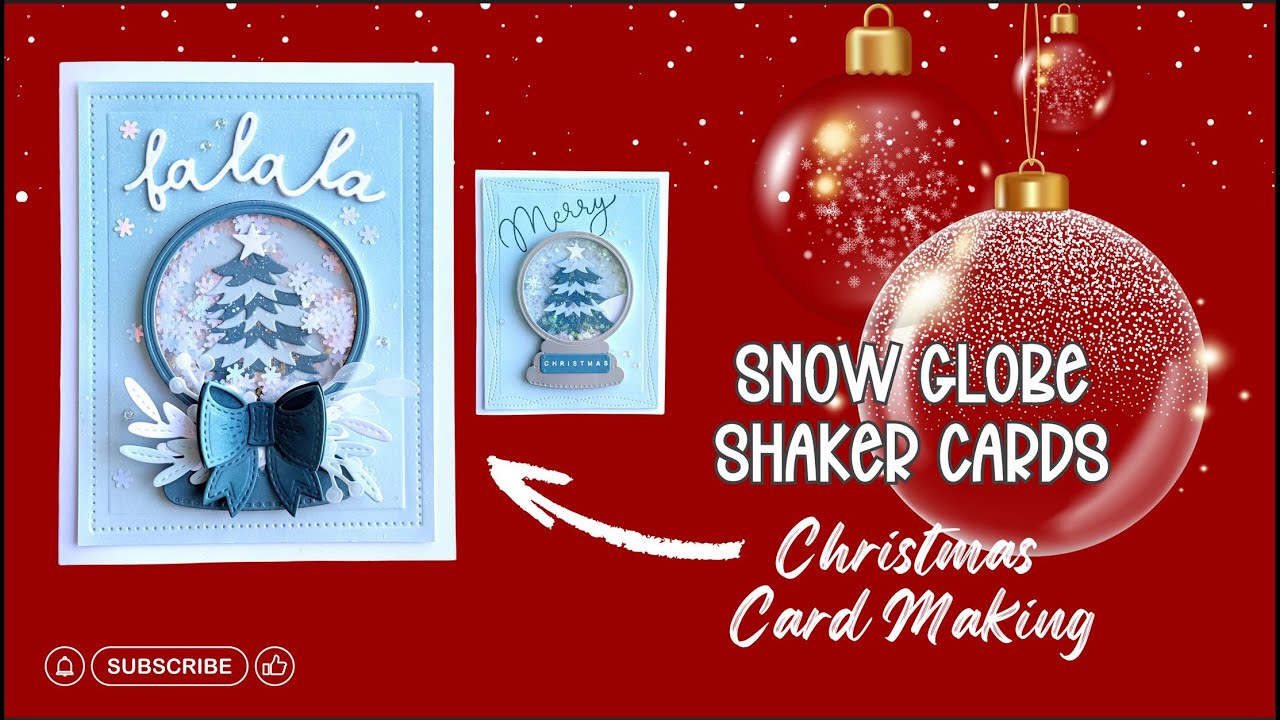 Рождественские открытки Snow Globe SHAKER