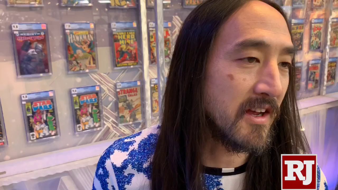 DJ Steve Aoki visits Las Vegas comic book store to sign his comic books