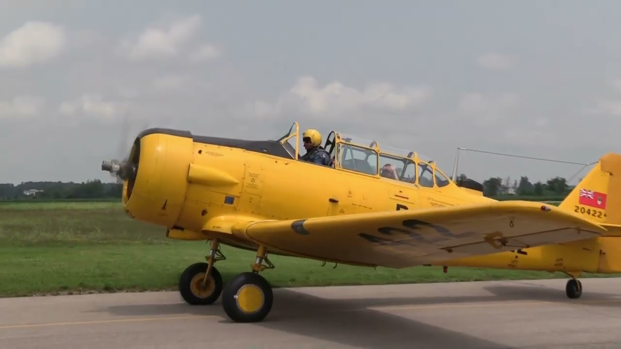 Peter's first flight in a Harvard
