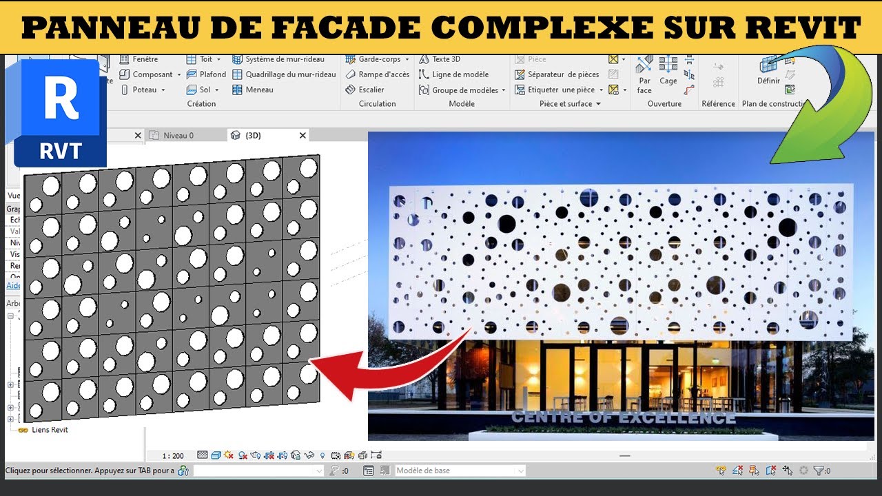Panneau de façade complexe sur revit