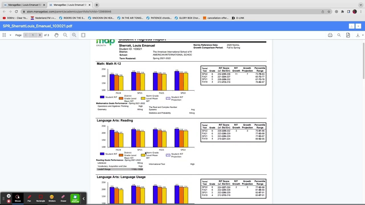 Accessing MAP growth Student Progress Reports on Managebac
