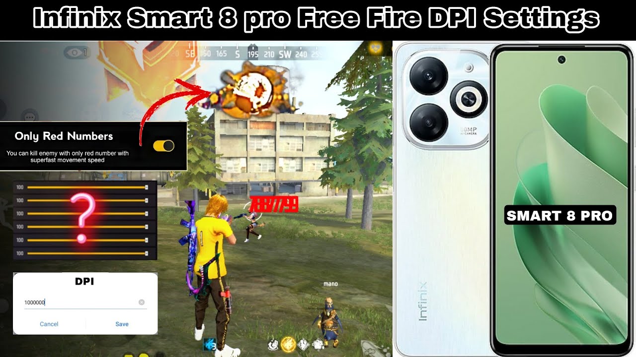 🎯 Infinix Smart 8 Pro Best Free Fire Sensitivity & DPI Settings for Headshot 🔥💯