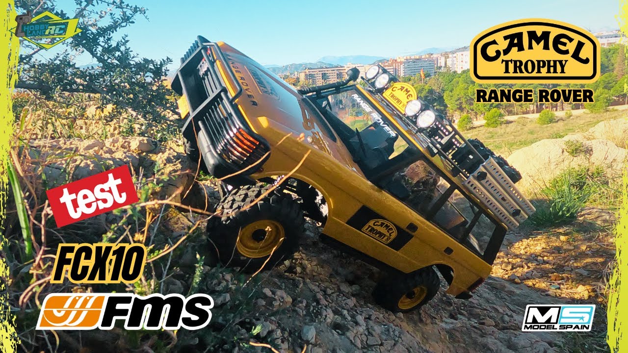 🔰Prueba del RANGE ROVER🔰 ⚡Land Rover ⚡🟡CAMEL TROPHY🟡 FMS fcx10 Crawler 1/10 test