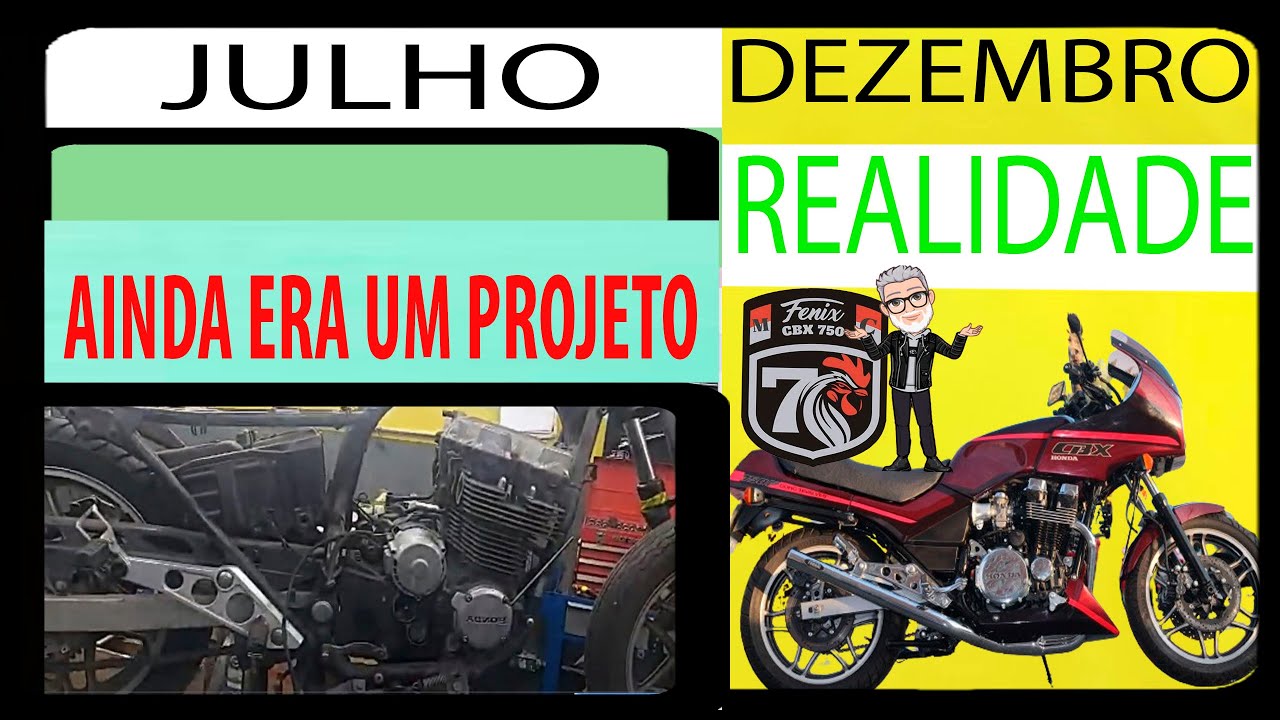 VEJA VOCÊ! EM 05 MESES, FICOU PRONTA CBX 750  GRENA