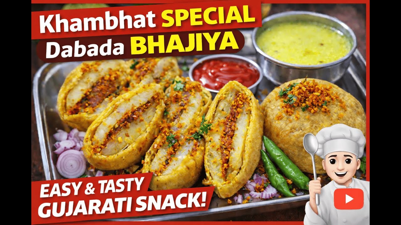 Khambhat Famous Dabada Bhajiya 😋 | खंभात का फेमस नाश्ता | Gujarati Snack | #DabadaBhajiya