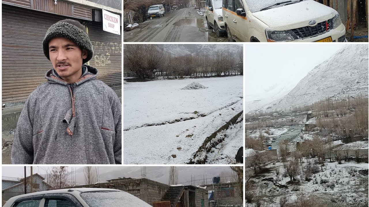 Fresh snowfall at thasgam sankoo FRESH update 12- march 2026 ||public interview 
