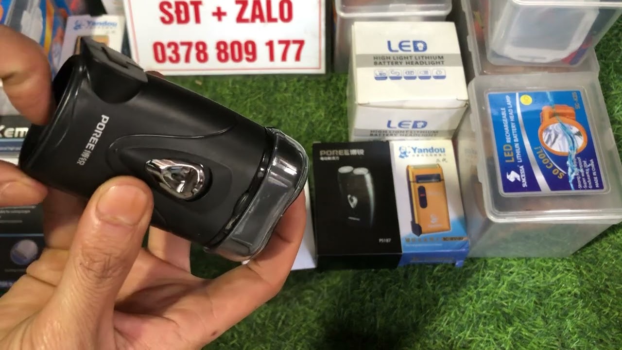 Máy Cạo Râu Khô 2 Lưỡi Tự Mài – Máy Cạo Râu Mini Đa Năng Poree 187 