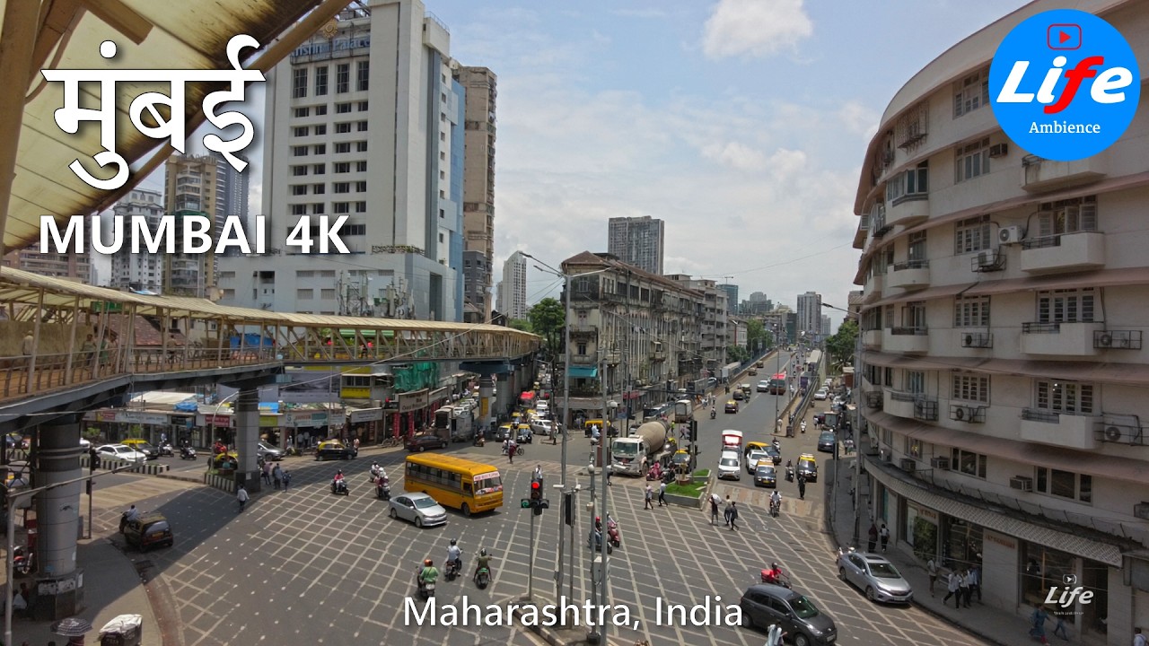 Walking Grant Road to Girgaon - Real Streets of Mumbai 4K Walking Tour