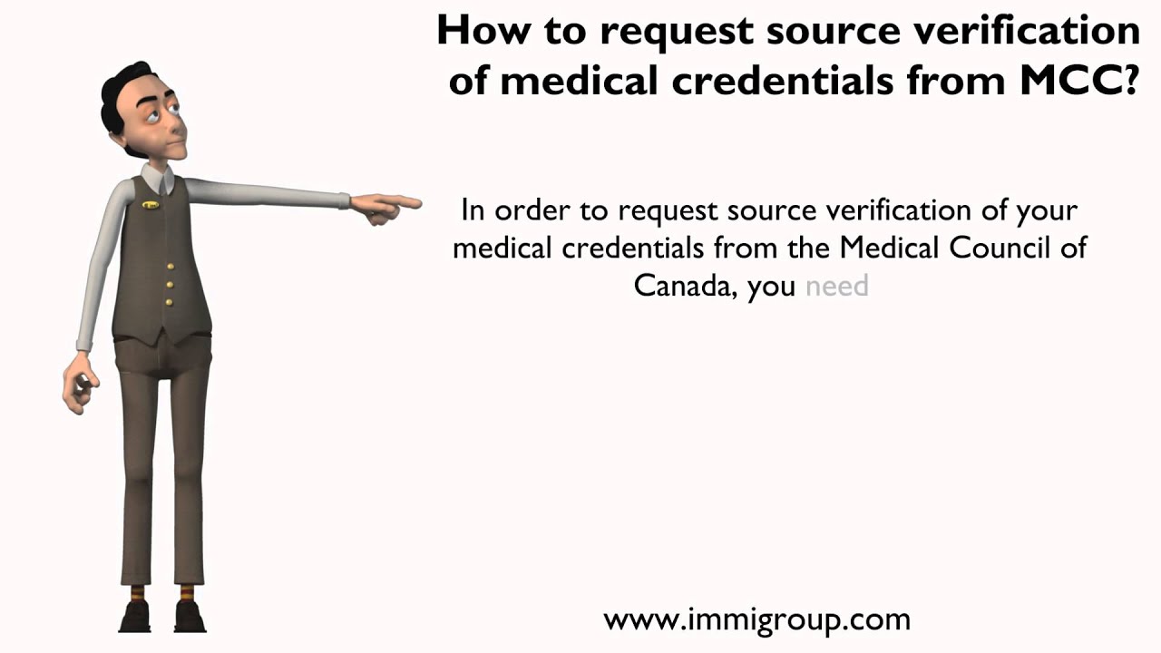 How to request source verification of medical credentials from MCC?