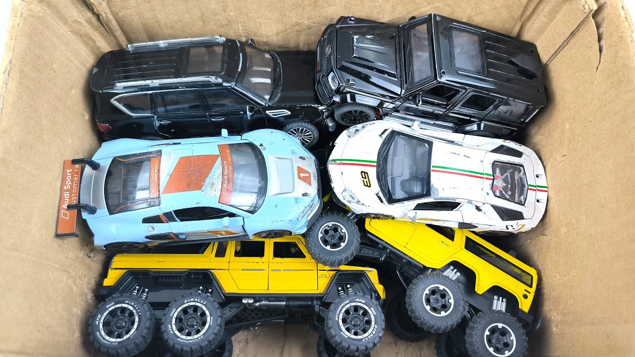 BOX FULL OF Diecast Cars - Toyota, Honda, BMW, Tesla, Range Rover, Mercedes