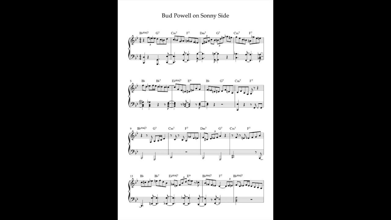 Bud Powell On Sonny Side (Rhythm Changes)