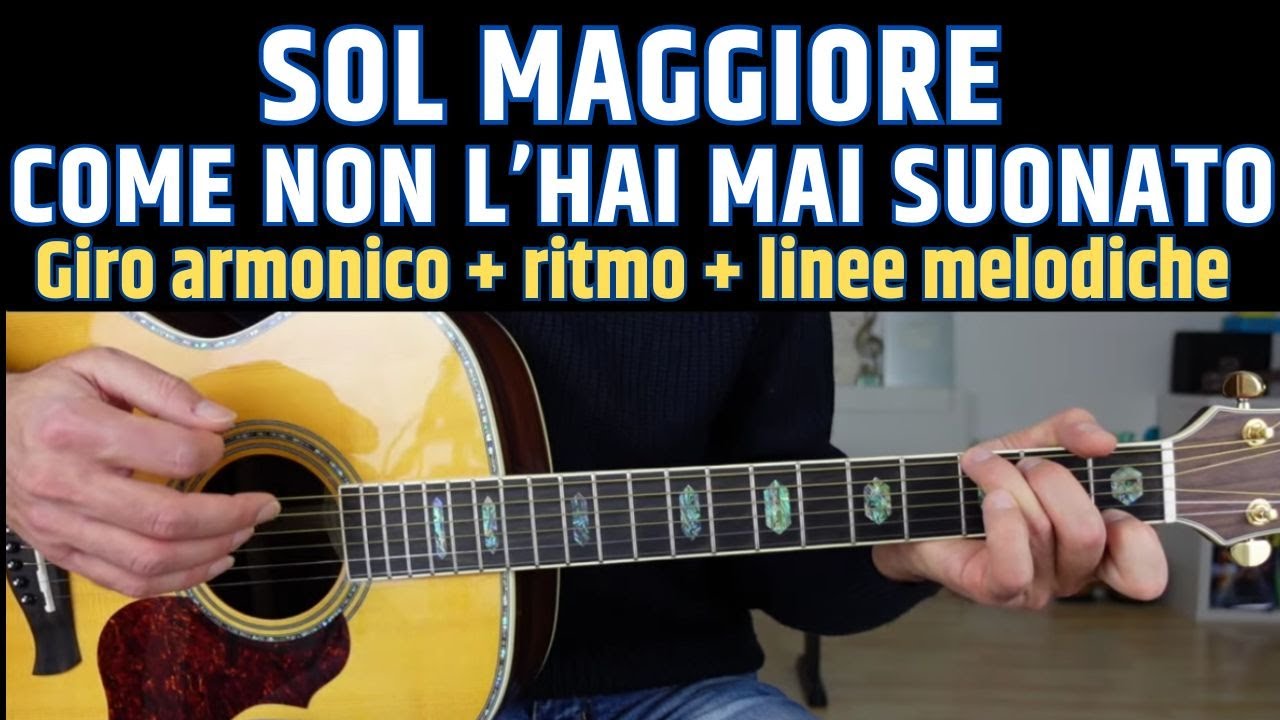 🎸 Giro di SOL maggiore - Ritmica e linee melodiche tra gli accordi