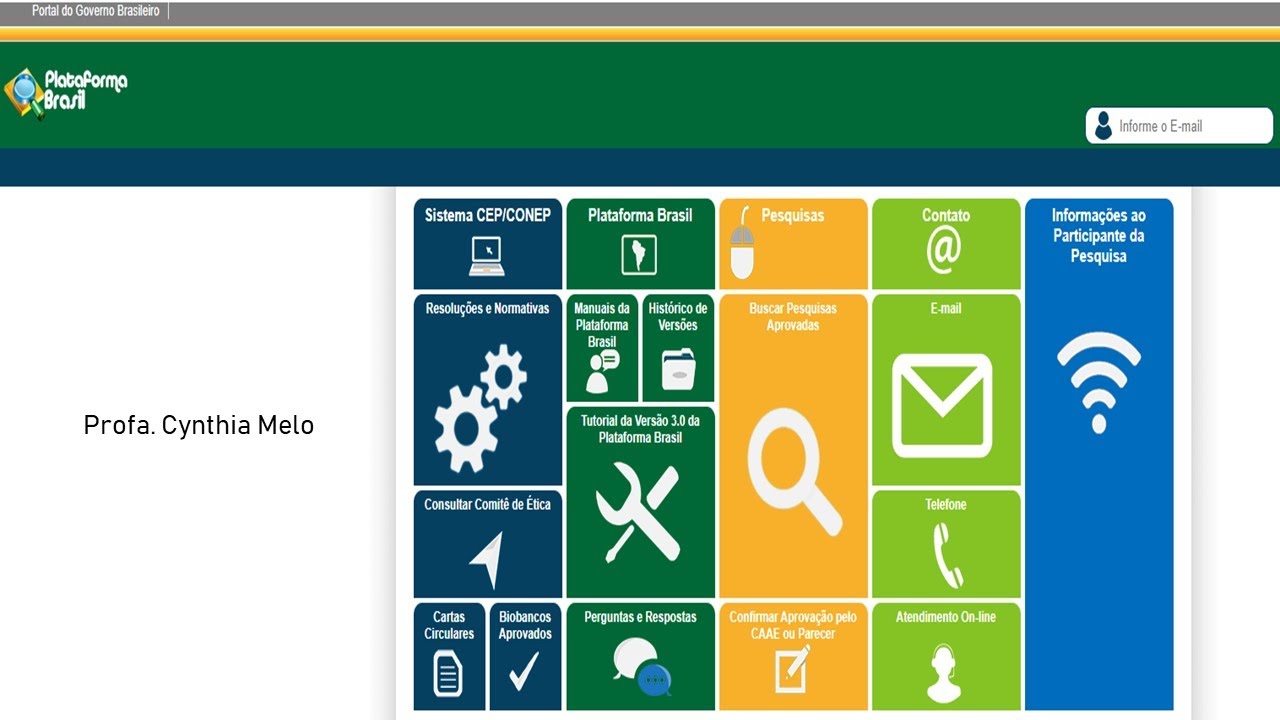 Plataforma Brasil - orientação para submissão do projeto