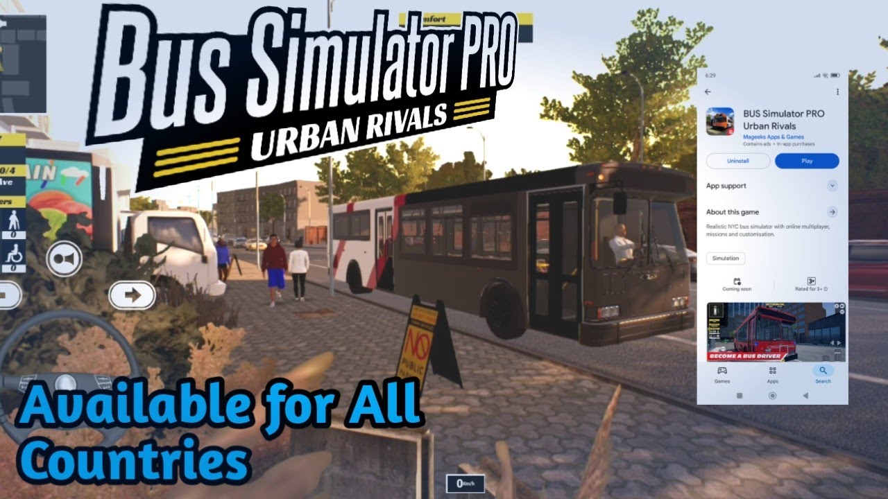 Bus Simulator Pro Urban Rivals Gameplay Available for Pre Registration for Playstor 