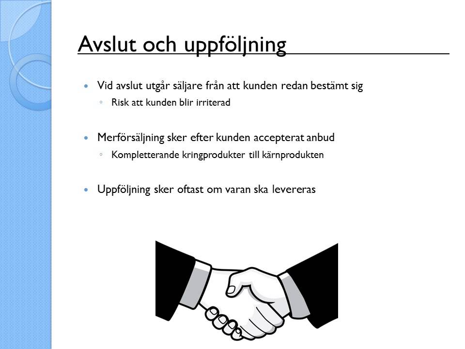 Företagsekonomi 1: Marknadsföring - Personlig försäljning & Lagar och Etik