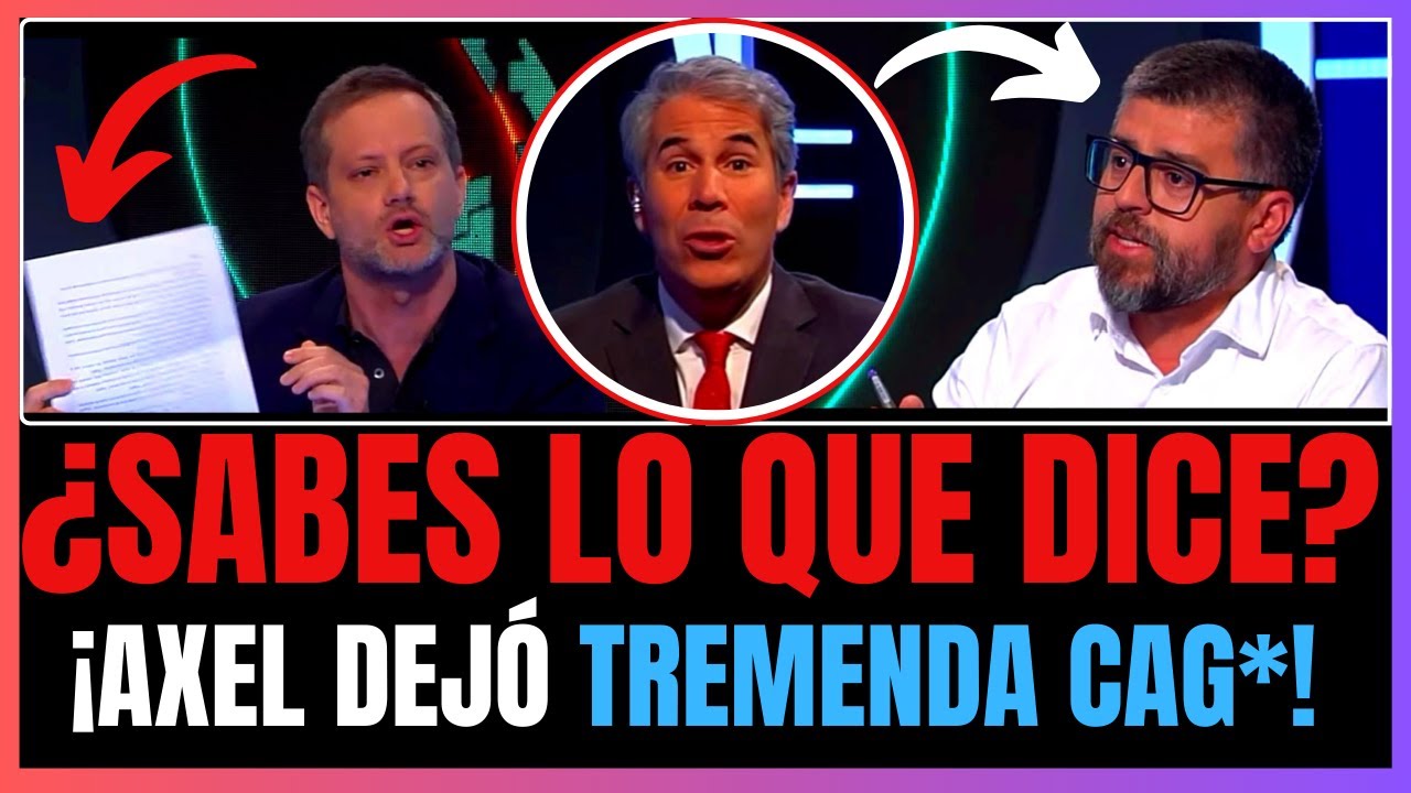 &iexcl;QUED&Oacute; LA CAG*! Axel Kaiser dej&oacute; hist&eacute;ricos a Gustavo Lorca y Jaime Araya con magistral presentaci&oacute;n