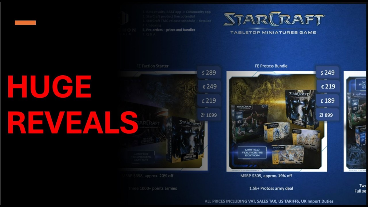 Huge Update - Starcraft Miniature Game Roadmap, Prices and Units Revealed!