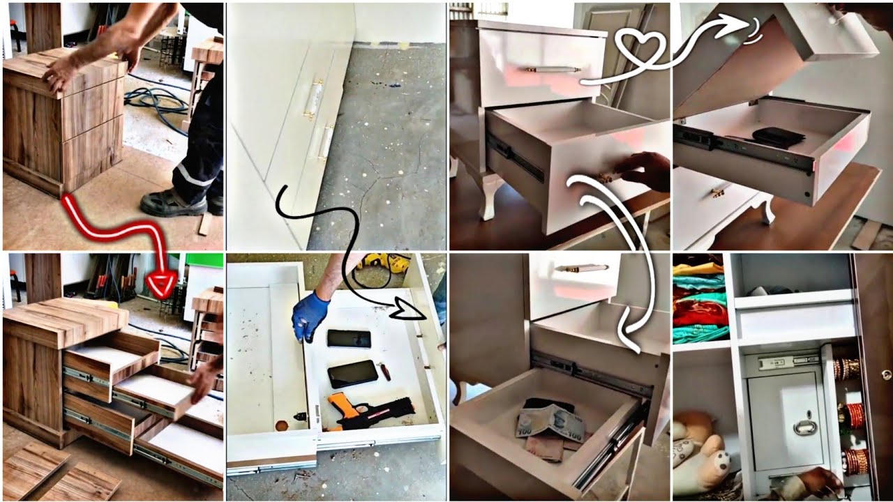 افكار لدرج سري في الغرفة تخبي فيه دراهم مفاتيح  secret drawer ideas